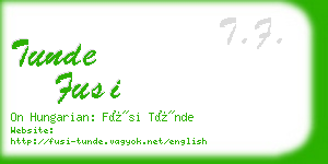 tunde fusi business card